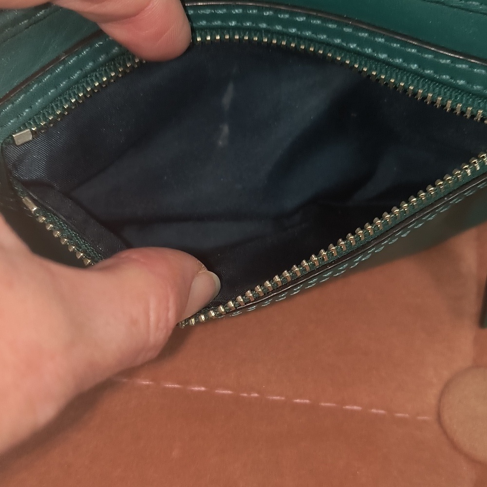 Coach Daisy Triple Zip Leather Wristlet/Clutch - Picture 9 of 10